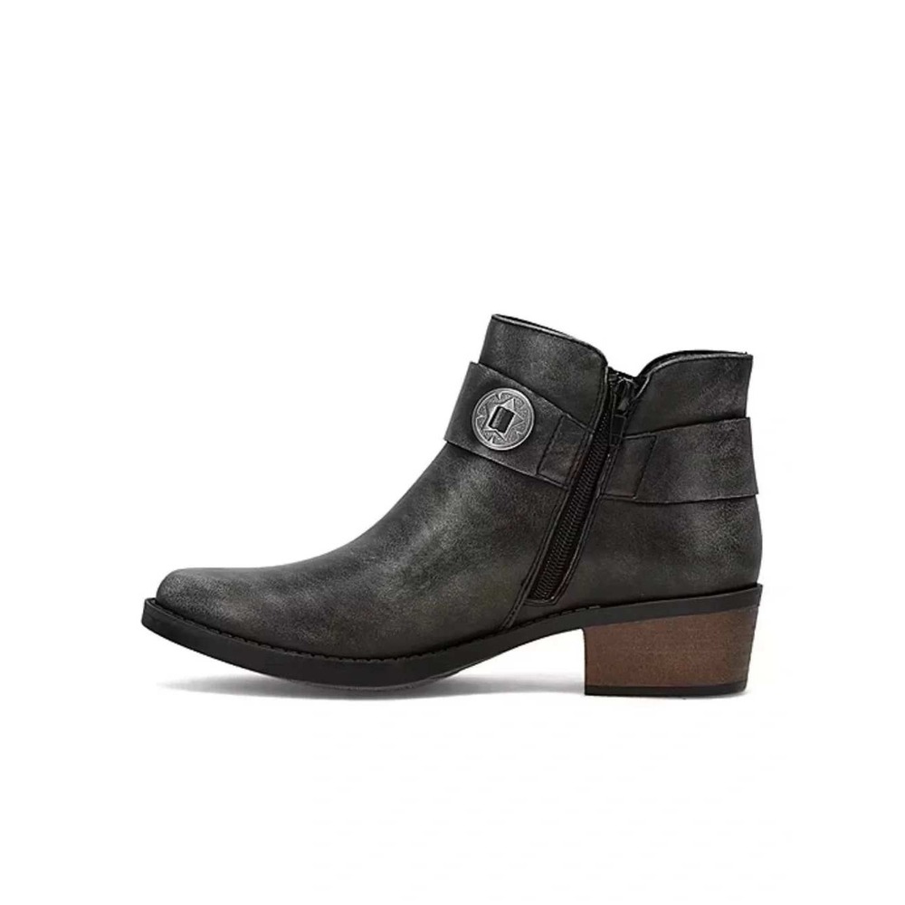 Frye‎ and Co Helia Ankle Booties Black Distressed Western Concho Boots Womens 6